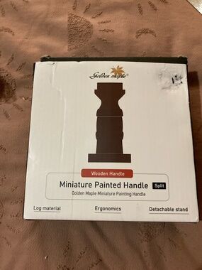 Golden Maple Miniature Painted Wooden Handle